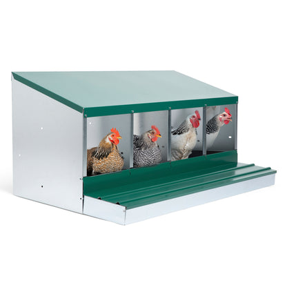 4 Compartment Pro Deluxe Chicken Nesting Box with Trays